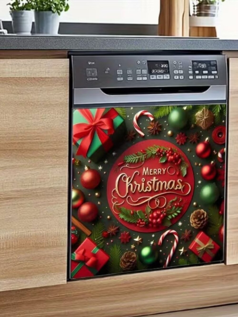 Flat 1pc Christmas Tree Dishwasher Magnet
